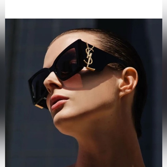 Yves Saint Laurent YSL Sunglasses SL M119 BLAZE Black Authentic New with case - Picture 10 of 10